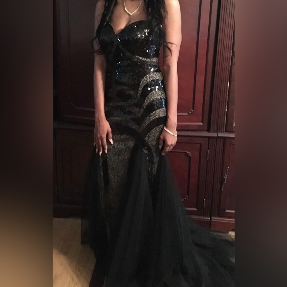 Jovani Sequins Straples Gown